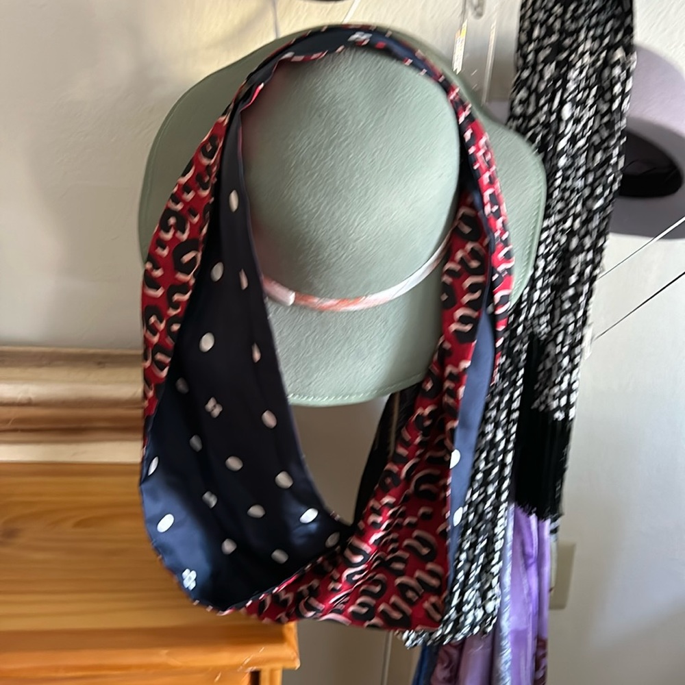 Louis Vuitton, leopard and polkadot Infiniti silk scarf & box